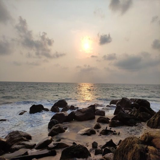 Work Sunset along the Beach